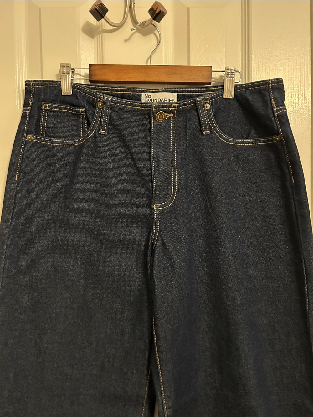 No Boundaries Dark Blue Relaxed Jeans - Picture 2 of 5